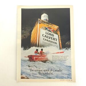 Vintage Lord Calvert Canadian Whisky Print Ad 1979 Bar Wall Decor Retro Mancave